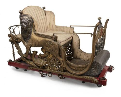 MAHARAJAH OF MYSORE: An important circa 1820s silver mounted processional elephant howdah