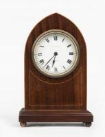 CLOCK: An Edwardian mahogany clock by T.Gaunt & Co.Melbourne