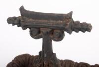 BOOT SCRAPER: A heavy cast Victorian boot scraper, approximately 27cm high, 32cm wide - 2
