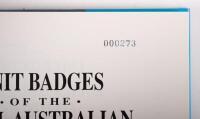 R.A.A.F: 'Unit badges of the Royal Australian Air Force' by Richard J. Cluley, hardcover book, signed by the author, published 1989 - 3