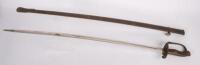 IMPERIAL JAPANESE SWORD: A rare WWII Imperial Japanese Army Officers sword, blade marked 'Suya Tokyo Japan', 1.01cm long overall, with scabbard