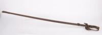 IMPERIAL JAPANESE SWORD: A rare WWII Imperial Japanese Army Officers sword, blade marked 'Suya Tokyo Japan', 1.01cm long overall, with scabbard - 7