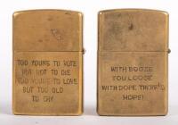 CIGARETTE LIGHTERS: Two Zippo Vietnam themed lighters - 2