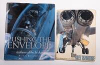 JETS: Two large books including 'The Jet Engine' by Rolls-Royce Limited, published 1969, first few pages loose, and a 'Pushing the Envelope - Airplanes Of The Jet Age' by Harold Rabinowitz, published 1998