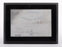 PLAQUE: A 'Celebration Of The Flying Centenary Of Flight - 2003' award