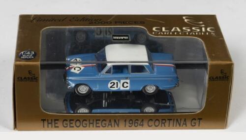 THE GEOGHEGAN CORTINA GT: A limited edition 1:43 scale Classic Carlectables model including a The Geoghegan 1964 Cortina GT, model No. 43532