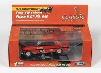 FORD XW FALCON:&nbsp;A&nbsp;1:43&nbsp;scale Classic Carlectables&nbsp;model&nbsp;including a Ford XW Falcon Phase II GT-HO 64E 1970 Bathurst Winner, model No. 43608