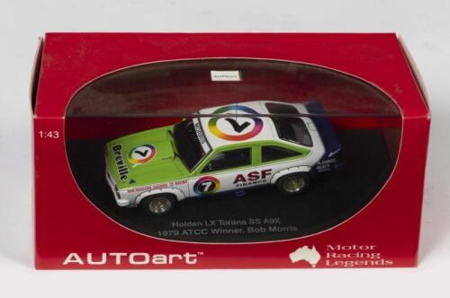 HOLDEN LX TORANA SS A9X: A 1:43 scale Autoart model including a Holden LX Torana SS A9X 1979 ATCC Winner Bob Morris