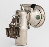 PEUGEOT MOTORCYCLE ACETHYLENE LAMP: A Nickel-Plated Peugeot Acethylene Motorcycle Lamp - 2