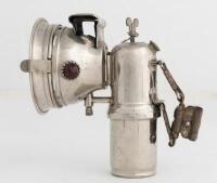 PEUGEOT MOTORCYCLE ACETHYLENE LAMP: A Nickel-Plated Peugeot Acethylene Motorcycle Lamp - 3