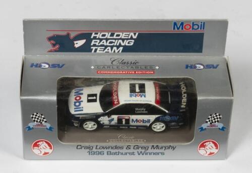 CRAIG LOWNDES & GREG MURPHY COMMODORE: A 1:43 scale Classic Collectables model including a Craig Lowndes & Greg Murphy HRT Racing Commodore 1996 Bathurst winners