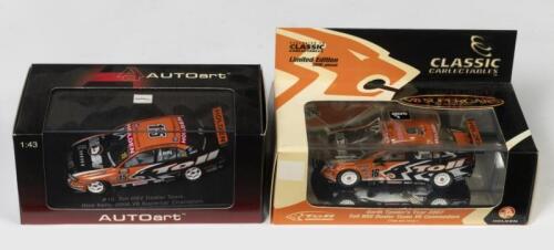 VZ, VE COMMODORE: Two 1:43 scale Classic Collectables/Autoart models including a VZ Commodore Toll HSV Dealer Team R. Kelly 2006 V8 Supercar Champion and a Garth Tander 2007 Toll HSV Dealer Team VE Commodore