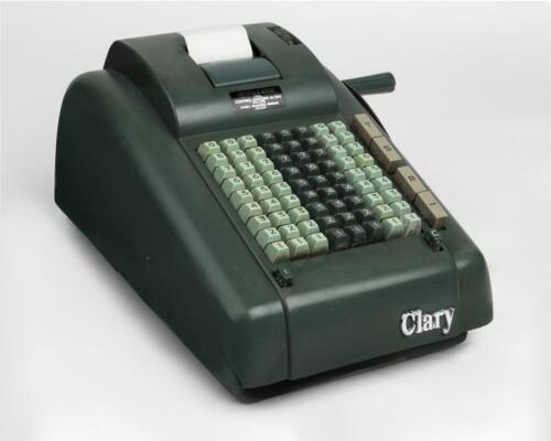 CLARY ADDING MACHINE: A Clary Adding Machine. Circa 1950's