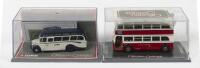 AEC Q DOUBLE DECK BUS, BEDFORD OB COACH: Two&nbsp;1:76&nbsp;scale Corgi&nbsp;models including a limited edition AEC Q Double Deck Bus London Transport and a Bedford OB Coach Royal Blue