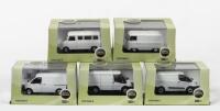VANS: Five&nbsp;1:76&nbsp;scale Oxford&nbsp;models including a Commer PB, Sherpa Plain, Ford Transit Custom, VW T5 Van and a Ford Transit MK5 SWB Low Roof