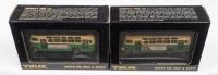 LEYLAND TIGER OPS2, DAIMLER CV: Two&nbsp;1:76&nbsp;scale Trux&nbsp;models&nbsp;including a 1952 Leyland Tiger OPS2 Single Decker Bus and a 1953 Daimler CV Single Decker Bus