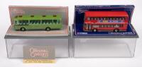 VOLVO OLYMPIAN, LEYLAND LEOPARD/PANORMAMA: Two 1:76 scale Corgi&nbsp;models including a First Orpington buses Volvo Olympian Palatine II and a Leyland Leopard/Panorama I Southdown Motor Services