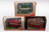 LEYLAND RTL, OPEN TOP ROUTEMASTER, AEC RLH: Three&nbsp;1:76 scale Exclusive First Edition models including a Leyland RTL Bus London Transport, Open Top Routemaster L.T. Sightseeing Tour and a AEC RLH Bus London Transport