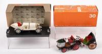 BLITZEN BENZ, DE DION BOUTON: Two&nbsp;1:43 scale RIO/Brumm&nbsp;models including a 1910 Blitzen Benz 22- HP and a 1894 De Dion Bouton with Trailer