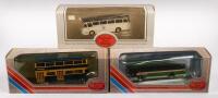 HARRINGTON GRENADIER, PLAXTON SLF, DAIMLER DMS: Three&nbsp;1:76 scale Exclusive First Edition&nbsp;models including a Black & White Harrington Grenadier, Plaxton SLF MKII Dart&nbsp;Door Aldershot & District and a Daimler DMS Metrobus