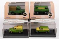 FORD 400E, LAND ROVER, MORRIS MINOR, SOUTHDOWN MINI: Four&nbsp;1:76&nbsp;scale Oxford&nbsp;models including a Ford 400E Van Southdown, Land Rover Series II LWD, Morris Minor and a Southdown Mini