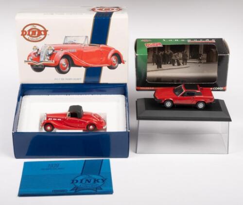 TRIUMPH TR7, TRIUMPH DOLOMITE: Two 1:43 scale Corgi Vanguards/Dinky models including a special edition Triumph TR7 and a 1939 Triumph Dolomite