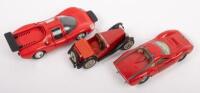 MODELS: Three model cars including Dinky Toys Dino Ferrari No.216, Ferrari Dino by Marushin Japan 1:43 scale & MG PB Midget Spot On Models by Triang&nbsp;1:42 scale - 2