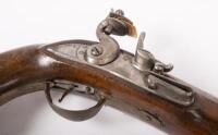 PISTOL: A early brass mounted flintlock pistol, 36cm overall, with ramming rod stamped 'BF' - 2