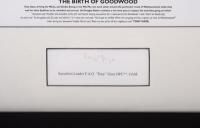 TONY0 GAZE: A framed and glazed print by Mike Harbar titled 'The Birth of Goodwood' featuring Gaze driving his MG J2 with Tony Gaze signature below, 46.5cm high, 53.5cm wide - 2
