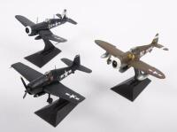 U.S.A.F: Three USAF 1:72 scale WWII era models on stands