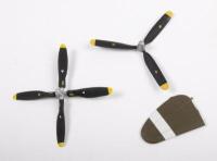 U.S.A.F: Three USAF 1:72 scale WWII era models on stands - 6