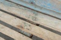 BENCH: A large rustic timber hardwood garden seat, 209cm wide, 89cm high, 71cm deep - 12