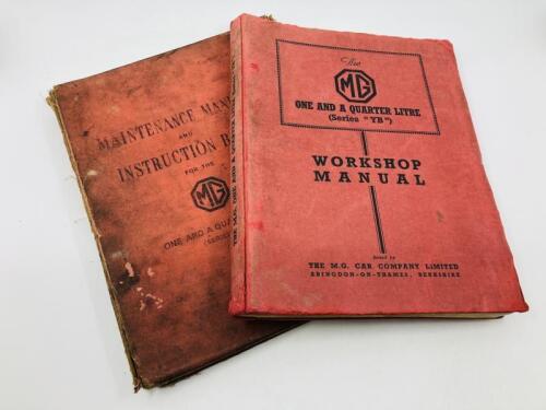 58 · M.G.: Two publications relating to the Y-type including a workshop manual for the YB and a Maintenance Manual & Instruction Book for the Series Y [Location: Sydney]