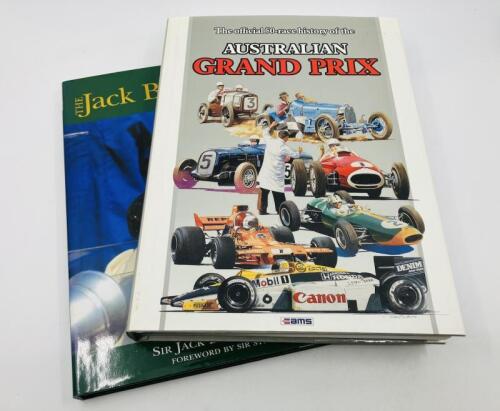 BOOKS: Two publications including ‘Australian Grand Prix: The Official 50-race history’ together with ‘The Jack Brabham Story’ by Sir Jack Brabham OBE with Doug Nye [Location: Sydney]