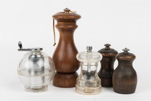 PEUGEOT: Collection of five Peugeot spice grinders