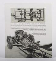 1948 80: A reproduced four page coloured fold out brochure for the 1948 80 inch wheelbase titled 'The Land Rover - For the Farmer, the Countryman & General Industrial Use' - 2