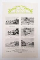 WINTON&nbsp;HYDRAULIC HOIST: A 1949 two page fold out sales brochure for the Winton hydraulic hoist, a part primarily designed for use with the Land Rover multi purpose vehicle, - 2