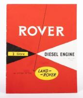 1956 2 LITRE: An original 1956 sales booklet, '2 Litre Diesel Engine - As Fitte in the Land Rover', 13 pages