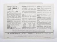 1956 FIRE ENGINE: An original 1956 'The Land Rover Fire Engine', three page fold out brochure - 3