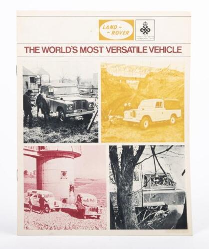 1969 4WD: An original 1969 sales booklet, 'The World's Most Versatile Vehicle - Land Rover', 15 pages