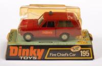 DINKY: A circa 1970s Dinky Toys Range Rover Fire Chief's Car, No. 195, in perspex case