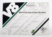 109 V8: An original 1980 four page fold out sales brochure featuring the 109 V8 Land Rover model - 2