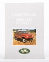 ONE TEN COUNTRY: An original 1988 fold out sales brochure, 'Land Rover - One Ten Country', two pages, printed in Australia