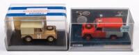 MODELS: Two 1:43 scale Land Rover models, includes a Corgi Classics limited edition 'City of Bath Fire Brigade' Land Rover in perspex case and an Oxford limited edition 88 Inch sand - military Land Rover in perspex case