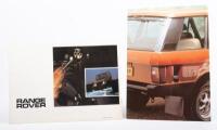 RANGE ROVER: Two British sales booklets featuring the Range Rover model, includes a 1976 sales booklet and a 1981 sales booklet featuring the new four door model (first four door catalogue) - 2