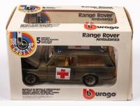 RANGE ROVER AMBULANCE: A mid 1970s Bburago 1:24 scale Range Rover Ambulance finished in army green paintwork