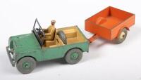 DINKY TOYS: A circa mid 1950s Dinky Toys 1948 80" Series I, model No. 340, finished in green paintwork with tan driver & interior, comes with adjoining Dinky Toys trailer finished in orange paintwork