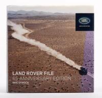 LAND ROVER HISTORY: 'Land Rover File - 65 Anniversary Edition' by Eric Dymock, hardcover book, printed 2013, 416 pages