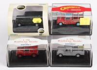 OXFORD MODELS: Four 1:76 Railway scale Land Rover models in original boxes