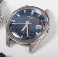ASSORTED WATCHES: A group of five watches, including a c1970s Seiko 7005-8062 38mm watch, Bulova G689517, Cordura 17 Jewell Sea-Gull, a Baume & Mercier Geneve and a Caravelle&nbsp;automatic&nbsp; - 4